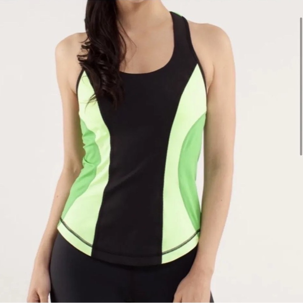 Lululemon Razor back tank in green